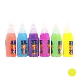 MAGICOLOR ADHESIVOS FLUO GLITTER 40gr x 1u AMARILLO